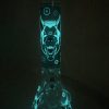 Onyx Wolf Glow In The Dark Glass Beaker Bong - 25cm - Image 2