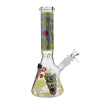 Helldog Wolf Glow In The Dark Glass Beaker Bong - 25cm