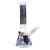 Onyx Wolf Glow In The Dark Glass Beaker Bong - 25cm