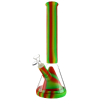 Trichrome Dual Silicone Glass Beaker Bong - 35cm