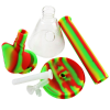Trichrome Dual Silicone Glass Beaker Bong - 35cm - Image 2