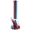 Trichrome Dual Silicone Glass Beaker Bong - 35cm - Image 4