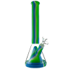 Trichrome Dual Silicone Glass Beaker Bong - 35cm - Image 3