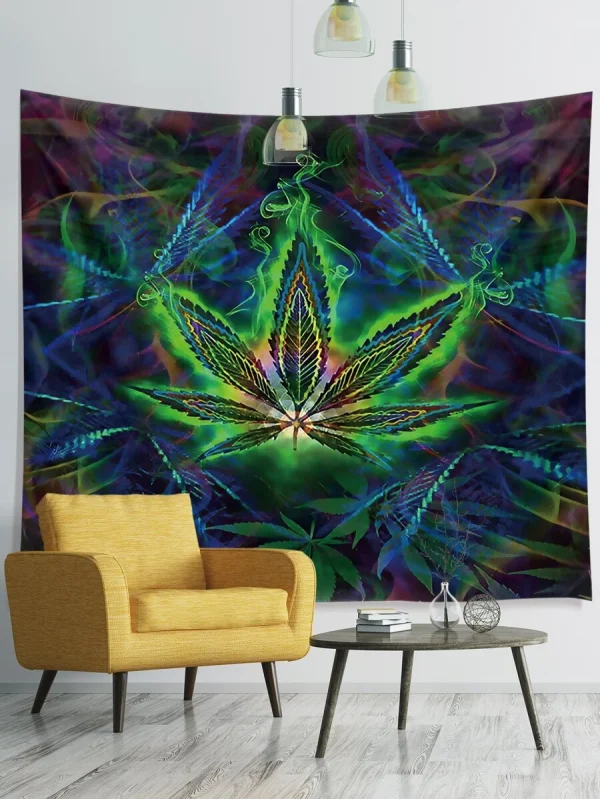 Mystic MJ Print Tapestry Marijuana Leaf 130*150 cm - Image 5