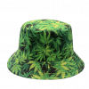 Marijuana Leaf Print Reversible Bucket Hat