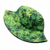Marijuana Leaf Print Reversible Bucket Hat - Image 4