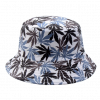 Marijuana Leaf Print Reversible Bucket Hat - Image 2