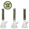 7mm Glow In the Dark Egyptian Beaker Bong with Extra Thick 15mm Base