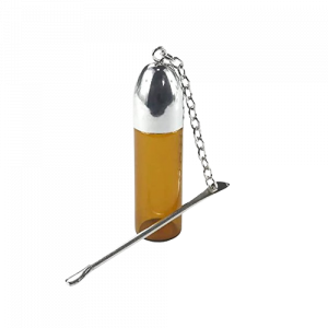 Star Snuff Bullet Collections Vial & Silver Spoon – 5cm
