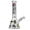 Multi-Colored Glow In The Dark Mushroom Glass Beaker Bong – 25cm