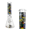 Charming K9 Abstract Art Portrait Beaker Bong 25cm - Image 2