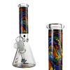 Charming K9 Abstract Art Portrait Beaker Bong 25cm - Image 6