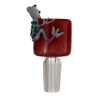 Handcrafted Double Wall Glass Cone Piece Features Lucky Frog On The Side – 14mm - Image 5