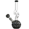 Colored Squiggly Glass Round Bong with Matching Cone Piece - Image 3